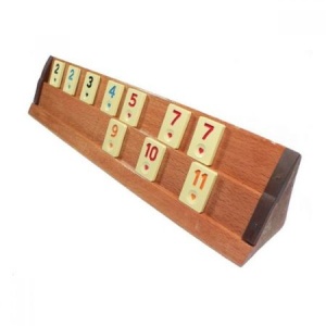 Joc de Remi din lemn masiv tip lacuit Rummy Kardesler