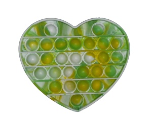 Jucarie anti-stres POP IT inima - verde, galben, alb K KATHODE