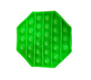 Jucarie antistres din silicon, Pop it, forma hexagon, culoare verde aprins K KATHODE