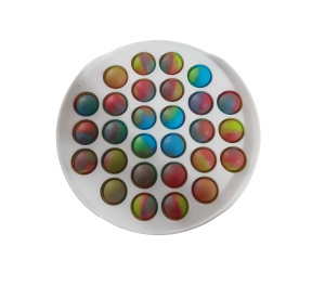 Jucarie senzoriala anti-stres POP IT cerc multicolor, plastic/siliconK KATHODE