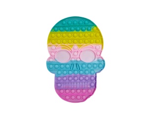 Jucarie senzoriala antistres de dimensiuni mari, 29 x 20 cm, POP IT craniu multicolor K KATHODE