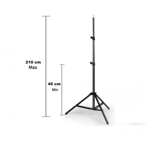 Lampa circulara fotografica Ring Light, 120 x LED SMD, lumina rece, calda si neutra Photo / video / MakeUp cu trepied 210cm inclus - Img 4