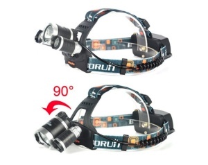Lanterna frontala cu led x3 + 2 acumulatori Kathode - Img 2