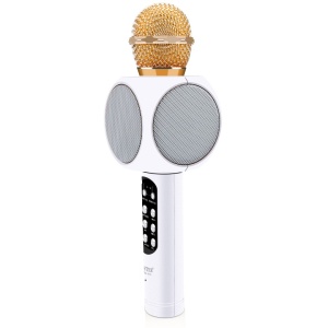 Microfon pentru karaoke, bluetooth, boxa 3W, radio FM, slotcard TF, USB, Android iOS - Img 5