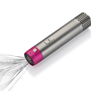 Perie de par electrica, 5 in 1, multifunctionala, 5 capete coafare, ondulare, indreptare, uscare par, 3 trepte viteza, temperatura reglabila, 1000W, gri-roz - Img 6
