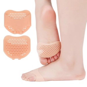 Pernute din silicon, pentru sandale, pantofi, protectie impotriva monturilor, bej - Img 4