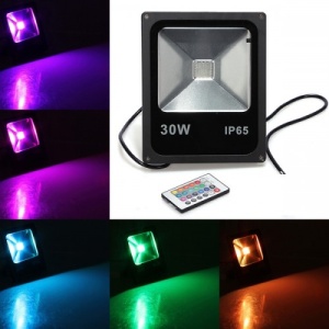 Proiector LED SMD, 30W, IP65, RGB cu telecomanda KATHODE - Img 2