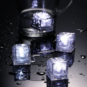 Set 12 cuburi de gheata luminoase cu LED RGB, PROCART, 2.7x2.7 cm - Img 10