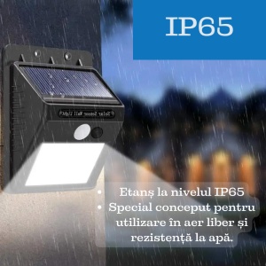 Set 2 Lampi De Perete cu Senzor, 30 LED-uri, IP65, Baterie 1200mAh 3.7V, Material ABS, Negru - Img 4