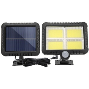 Set 2 lampi solare 128 x LED COB, senzor de miscare si panou solar, 10W K KATHODE - Img 2