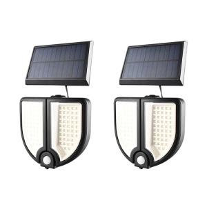 Set 2 lampi solare ajustabile Tiessa, cu telecomanda, 90 de LED-uri, 3 moduri de functionare, rezistente la apa - Img 6