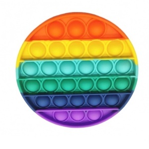 Set 2 x Jucarii POP IT!, antistres, din silicon, rotund, Multicolor - Krista® - Img 4
