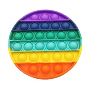 Set 2 x Jucarii POP IT!, antistres, din silicon, rotund si patrat, Multicolor - Krista® - Img 5