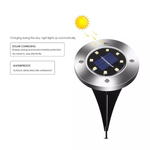 Set 2x Lampa Cu Incarcare Solara Rapida SI Timp Mare De Utilizare, Tip Spot Cu 8 Leduri, GAIA, Pentru Gradina, WaterProof ,IP65 , Carcasa Din Metal Rezistent - Img 3