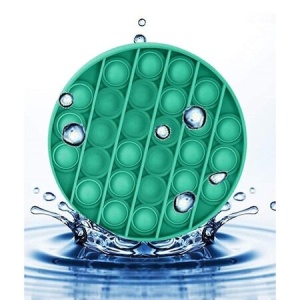 Set 3 Jucarii antistres din silicon, Pop it now, forma cerc Mov/Galben/Verde , 12.5x1.5cm olimp - Img 2