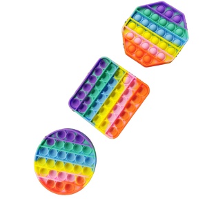 Set 3 x Jucarii POP IT!, Antistres, din silicon, Forme diferite, Multicolor - Vision® POP IT