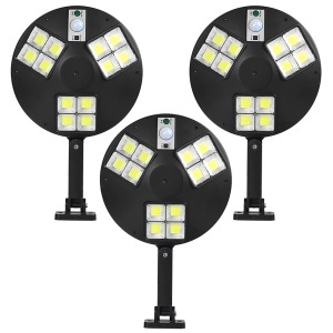 Set 3 x lampa stradala cu incarcare solara, 144 x LED COB, senzor de miscare/amurg/stare de veghe, buton ON/OFF, telecomanda LF-1758 K KATHODE - Img 2