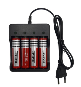 Set 4 acumulatori Li-ion 18650 3800mAh cu incarcator inclus KATHODE