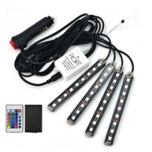 Set 4 benzi LED-RGB, lumina ambientala, 9 SMD, Soundwave, Urban Trends ® - Img 7