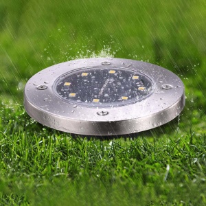 Set 4 Lampi Solare Gradina Tip Spot Vaxiuja,600mAh,8x LED,Rezistent La Apa IP65,Otel Inoxidabil,Alb Cald - Img 3