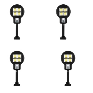 Set 4 x lampa cu incarcare solara, 48 x LED, 3 moduri de functionare, buton ON/OFF CL182-4 K KATHODE
