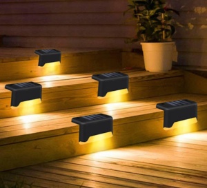 Set 8 lampi solare cu senzor de lumina pentru scari, gard sau balustrada - Img 4