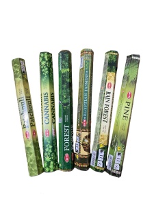 Set mixt 120 betisoare parfumate hem, patchouli, canabis, forest bosque, egyptian jasmine, rain forest, pine