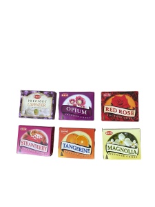 Set mixt 60 conuri parfumate hem, lavander, opium, red rose, strawberry, tangerine, magnolia