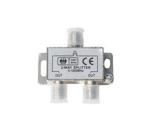 Splitter TV pentru cablu coaxial, 2 Iesiri, 5-1000 MHz, metalic