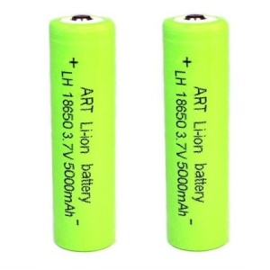 Acumulator ART Li-Ion tip 18650, 5000mAh, 3.7V, set 2 bucati, terminal cu varf