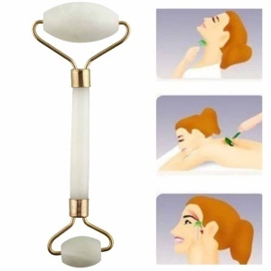 Aparat pentru masaj facial si corporal, jad, 2 role, multifunctional, alb - Img 4
