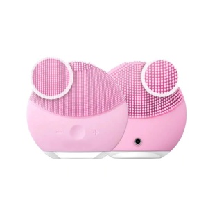 Aparat pentru masaj facial Tiessa®, silicon, autonomie 3h, roz - Img 5