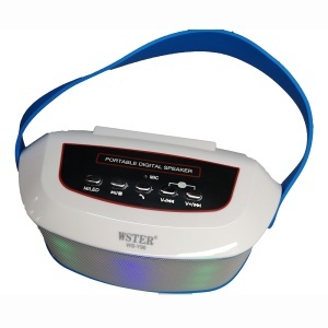 Boxa portabila bluetooth Wster WS-Y96, radio FM, joc de lumini - alb - Img 2