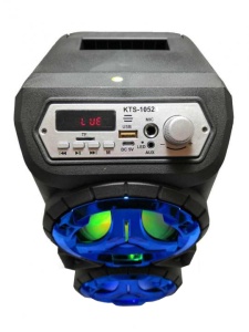 Boxa portabila karaoke lumini LED super bass super claritate 2x 4'' speaker 5W x 2,conectare bluetooth FM/AM Micro SD Card AUX input mic input KATHODE - Img 2