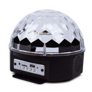 Boxa portabila tip Glob Disco, 20 jocuri de lumini/telecomanda/usb/card