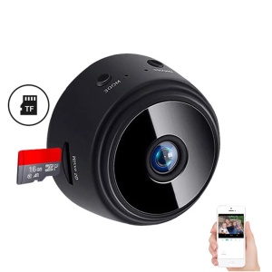 Camera Mini A9 Full1080P HD, Mod nocturn, 25 fps, 3.7V, Negru