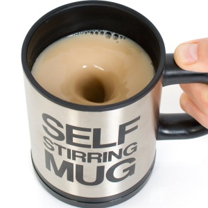 Cana cu amestecare automata - Self-stirring Mug, negru - Img 5