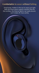 Casti Audio Y80, Wireless TWS, Rezistente la Apa IPX-4, Acumulator carcasa 200mah, Bluetooth V5.1, Afisare LED, Negru - Img 3