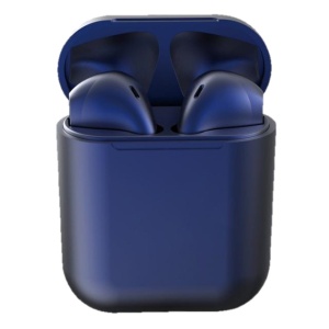 Casti AudioTzar inPods 12, Bluetooth 5.0, Albastru inchis