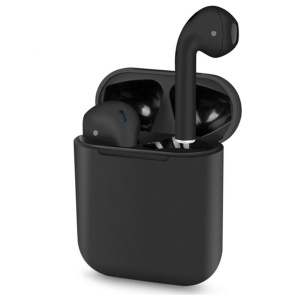 Casti Bluetooth V5.0 AIX©, Negre, compatibile IOS & Android, Docking Station, stereo, Wireless, 3D sound, Touch Control, fast charging