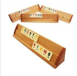 Joc de Remi din lemn masiv tip lacuit Rummy Kardesler - Img 4