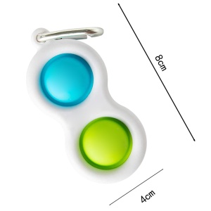 Jucarie antistres, Pop it, breloc, 8 cm, multicolor - Img 3