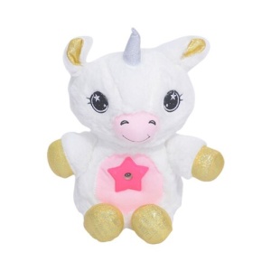 Jucarie de plus pentru copii Star Belly Dream Lites tip lampa de veghe cu proiectii si muzica, alb K KATHODE
