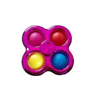Jucarie senzoriala antistres Fidget Spinner/breloc tip POP IT roz 4 K KATHODE