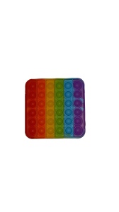 Jucarie senzoriala din silicon, antistres, POP IT! multicolor - patrat KATHODE