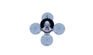 Lampa solara cu 4 barate rabatabile in forma de minge, 5 trepte de iluminat