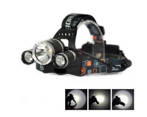 Lanterna frontala cu led x3 + 2 acumulatori Kathode - Img 3