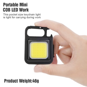 Lanterna LED de buzunar, SIHOiSi, USB, 500 lm, 6x4.2 cm, Negru - Img 2