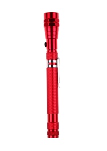 Lanterna telescopica cu LED si capat magnetic, Rosu