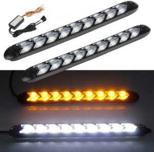 Lumini de zi Led Drl cu Semnalizare Dinamica Secventiala stil Sageata 18 cm si 6 module - Img 3